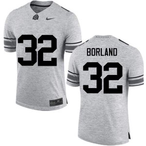Men's Ohio State Buckeyes #32 Tuf Borland Gray Nike NCAA College Football Jersey In Stock GRZ1744JM